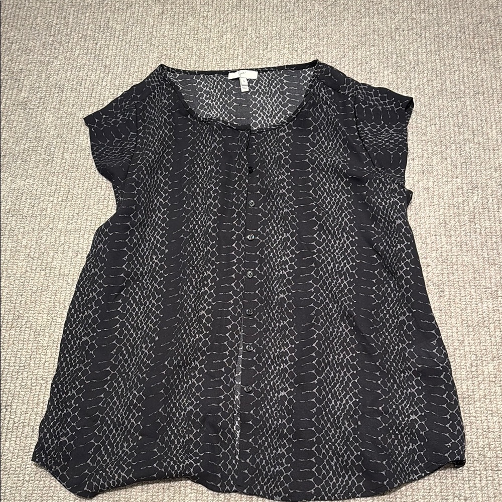 Black Patterned Women's Top